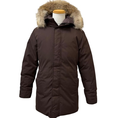 美品 ピレネックス ダウンジャケット ANNECY FUR ブラウン メンズ M