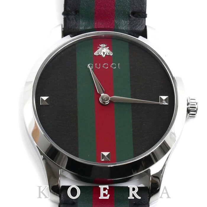 GUCCI グッチ Gタイムレス シェリーウォッチ 腕時計 電池式 YA1264079 メンズ【中古】【美品】