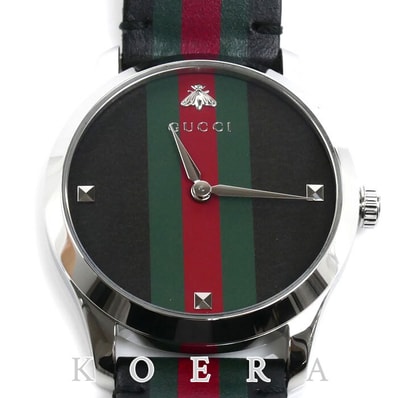 GUCCI グッチ Gタイムレス シェリーウォッチ 腕時計 電池式 YA1264079 メンズ【中古】【美品】