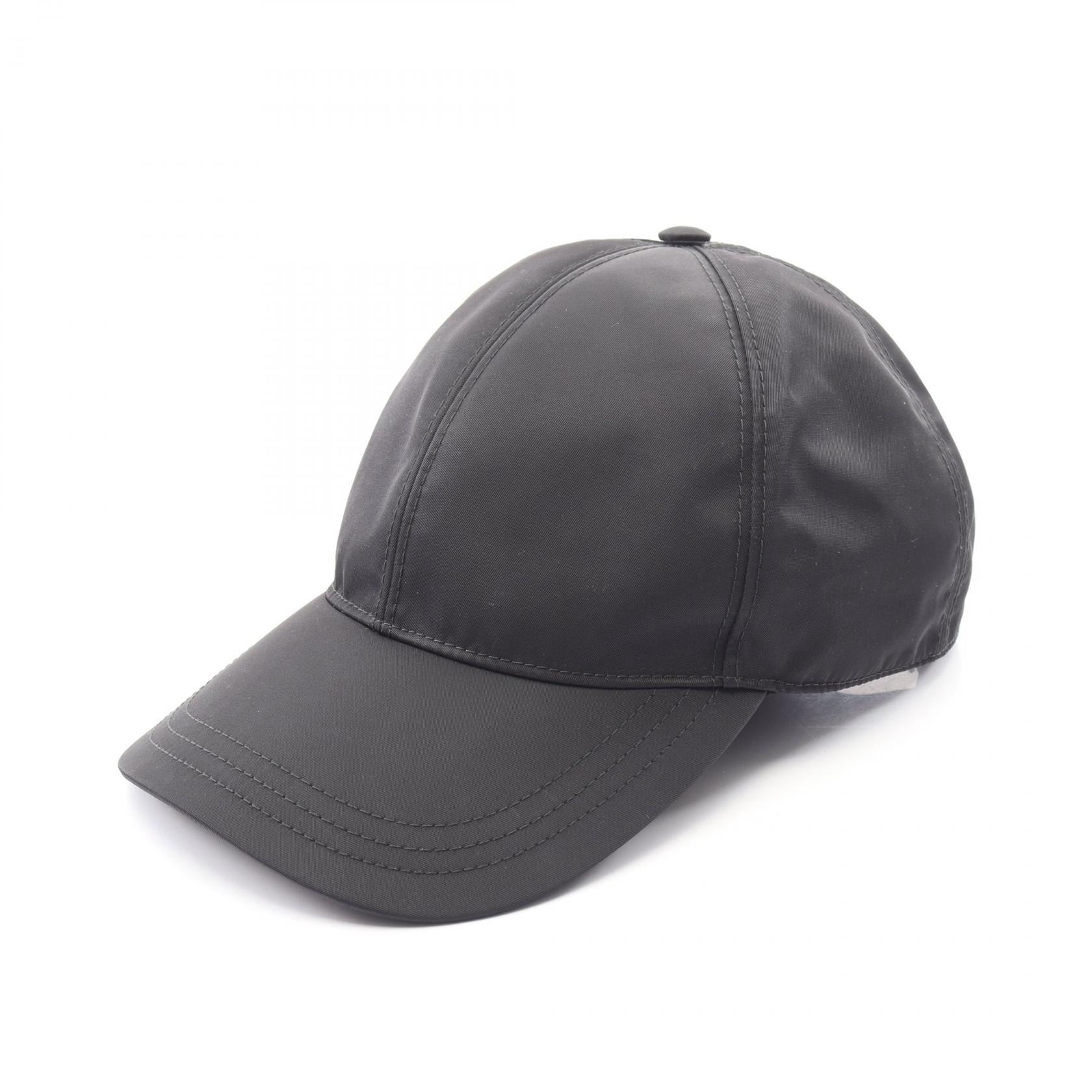 プラダ PRADA Re-Nylon ベースボール キャップ 帽子 ナイロン メンズ レディース ブラック系 1HC274 【中古】