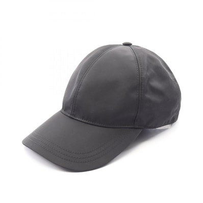 プラダ PRADA Re-Nylon ベースボール キャップ 帽子 ナイロン メンズ レディース ブラック系 1HC274 【中古】