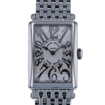 FRANCK MULLER フランクミュラー ロングアイランド レリーフ Silver 23mm 腕時計 902QZRELIEF ステンレス シルバー クオーツ レディース【中古】