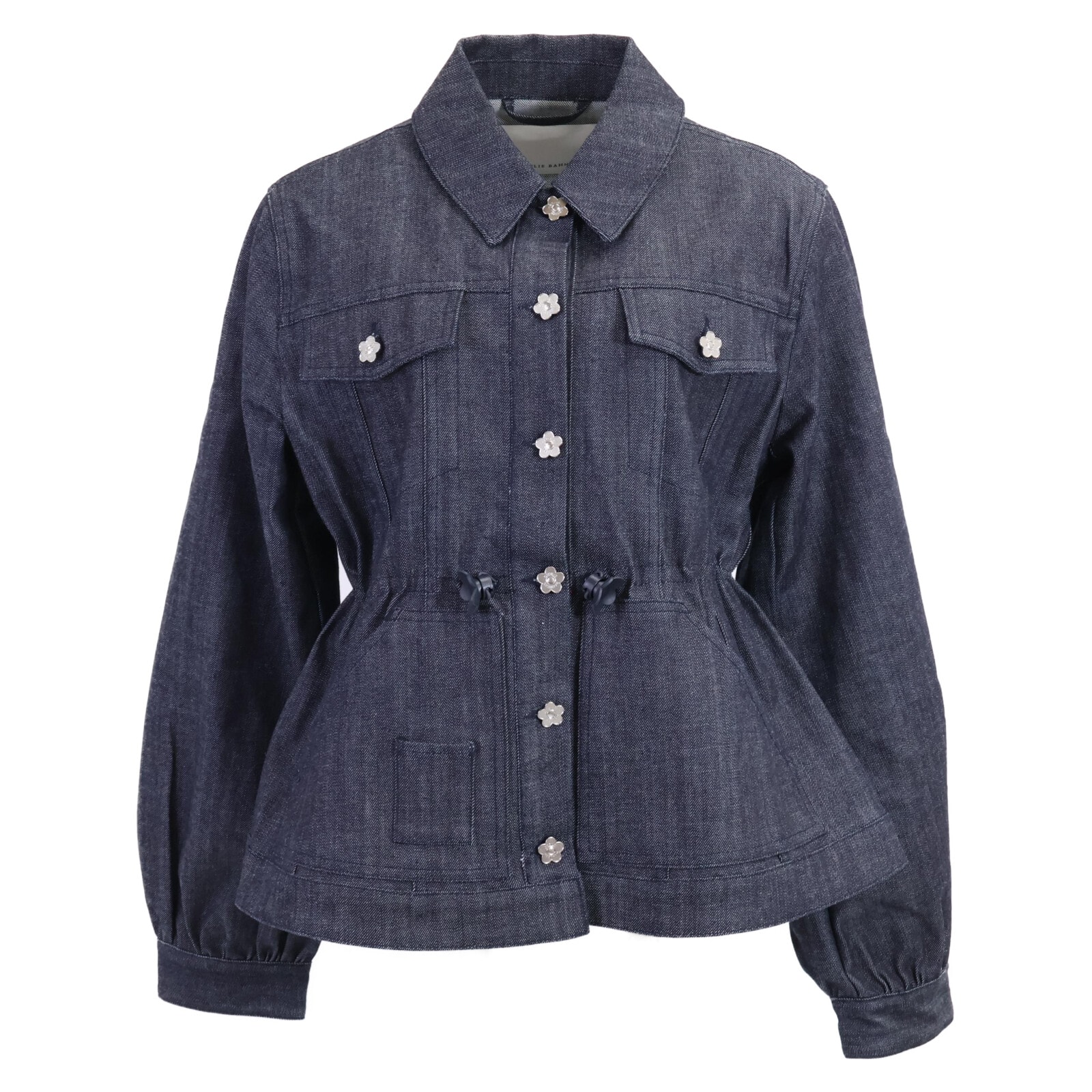 セシリー バンセン 【美品/26SS】4.25RTW14006 CBCANDIDA DENIM JACKET フラワーボタン デニムジャケット UK8/US4