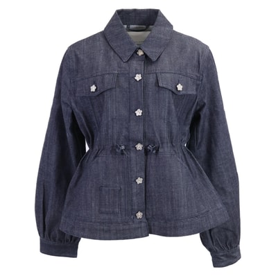 セシリー バンセン 【美品/26SS】4.25RTW14006 CBCANDIDA DENIM JACKET フラワーボタン デニムジャケット UK8/US4