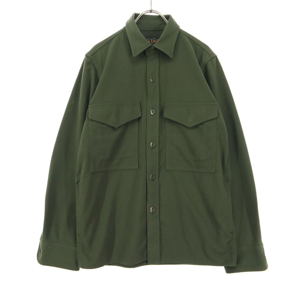 BEAMS ビームス 長袖 シャツ S カーキ