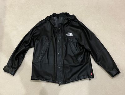 Supreme x The North Face Leather Mountain Parka "Black"