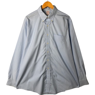古着 ブルックスブラザーズ Brooks Brothers Est.1818 千鳥格子柄 長袖 ボタンダウンシャツ メンズXL相当/eaa544717