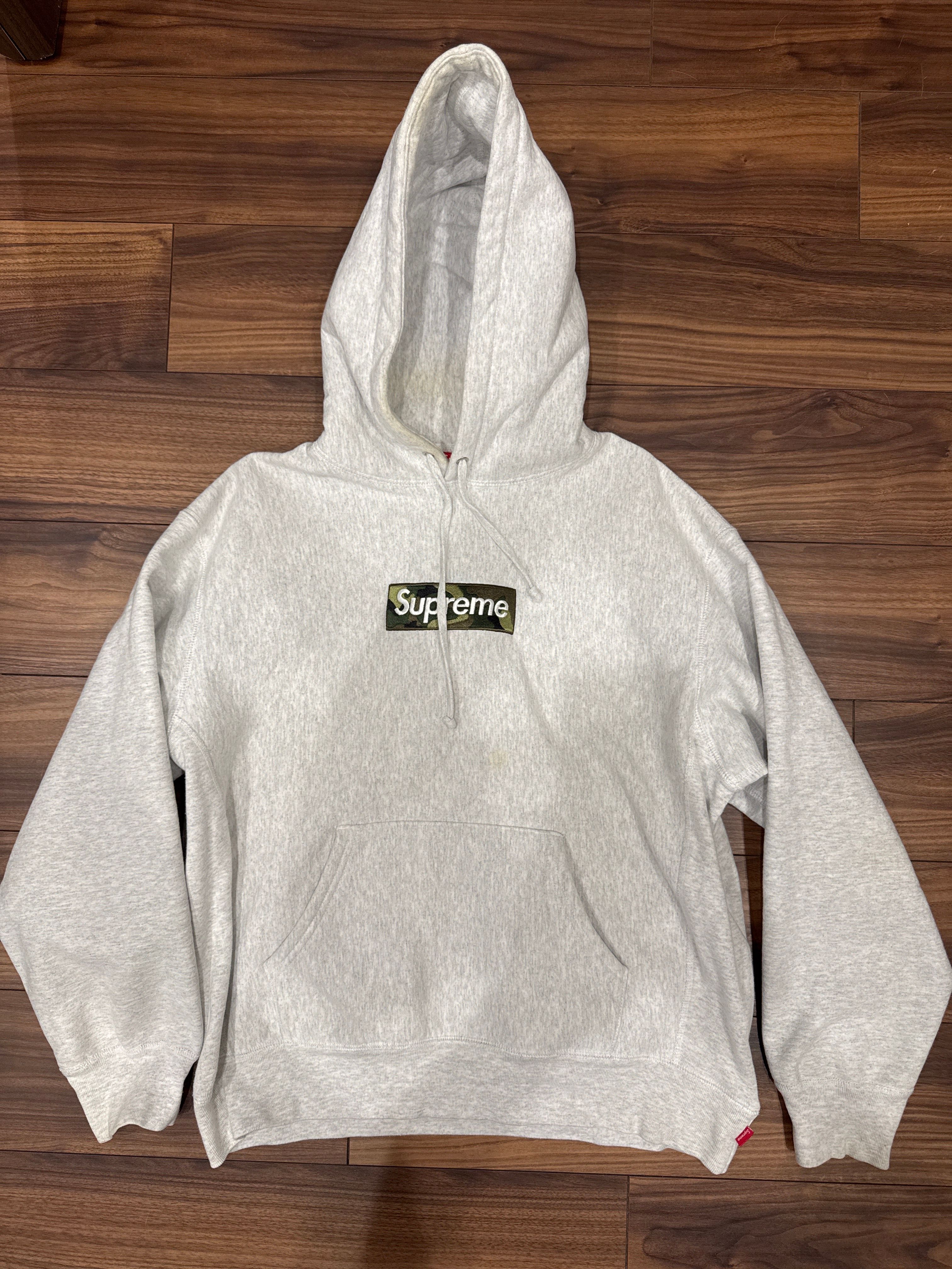 Supreme Box Logo Hooded Sweatshirt "Ash Grey" (23FW)