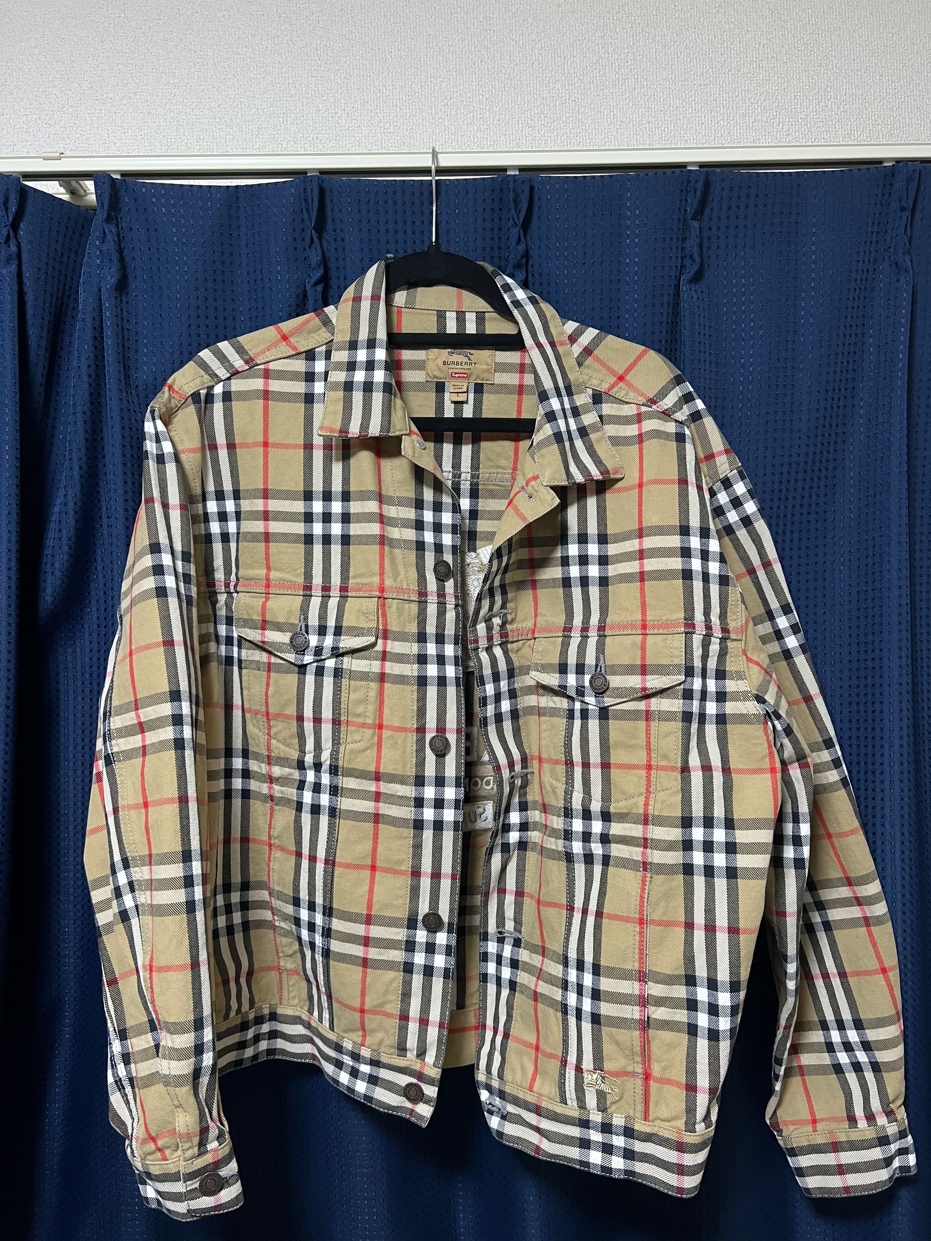 Supreme / Burberry Denim Trucker Jacket "Beige"