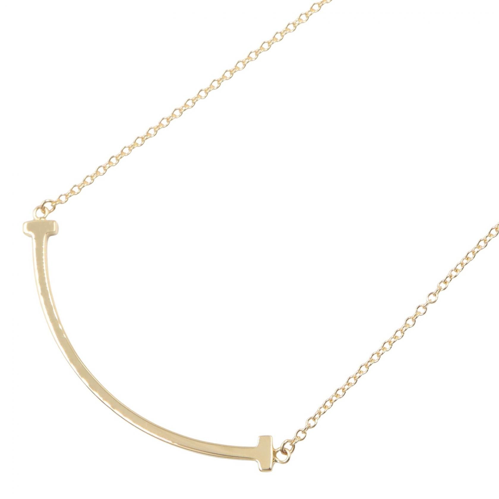 ティファニー TIFFANY&CO Tスマイル スモール ネックレス ネックレス ジュエリー K18(イエローゴールド) レディース ゴールド系 【中古】