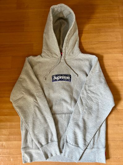 Supreme Bandana Box Logo Hooded Sweatshirt "Grey"