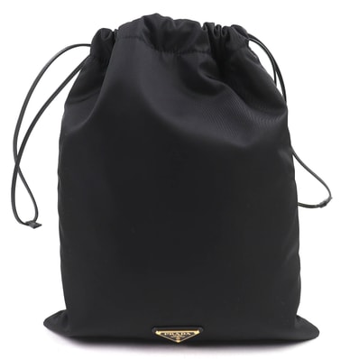 極美品 プラダ ポーチ ウィッシュ Re-Nylon ポーチ 黒 1NK001