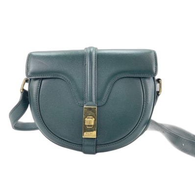 セリーヌ CELINE レザー 16セーズ ブザススモール ショルダーバッグ【中古】