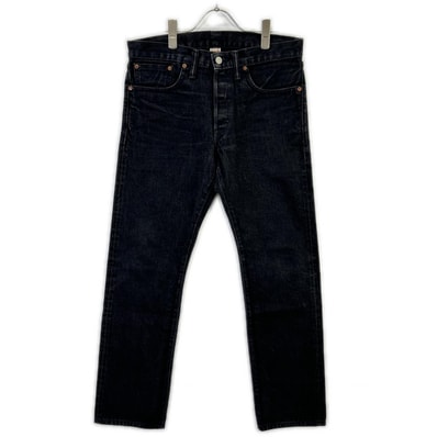 ダブルアールエル ブラック USA製 スリムフィット JAPAN WOVEN SELVEDGE DENIM ストレートデニムパンツ 31