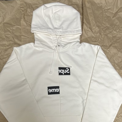 Supreme / Comme des Garçons SHIRT® Split Box Logo Hooded Sweatshirt "White"