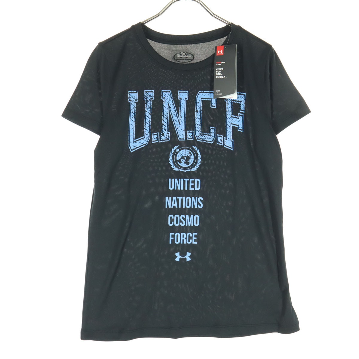 未使用 UNDER ARMOUR アンダーアーマー 宇宙戦艦ヤマト コラボ プリント 半袖 Tシャツ LG ブラック