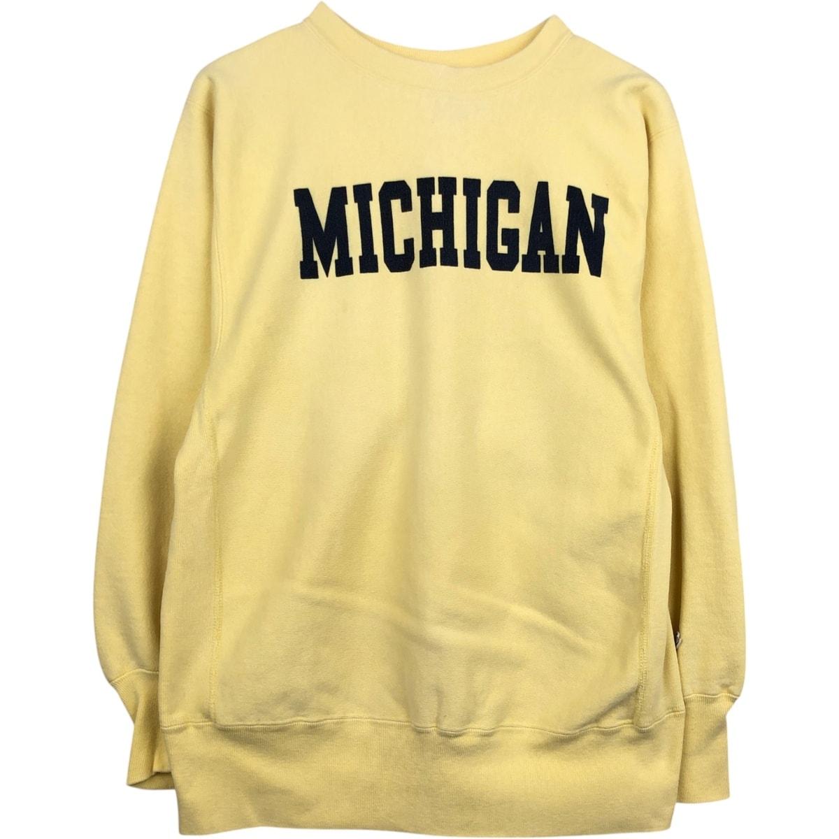 古着 90年代 チャンピオン Champion REVERSE WEAVE リバースウィーブ 刺繍タグ MICHIGAN ミシガン大学 カレッジスウェットシャツ トレーナー USA製 レディースL相当 ヴィンテージ/eaa621195