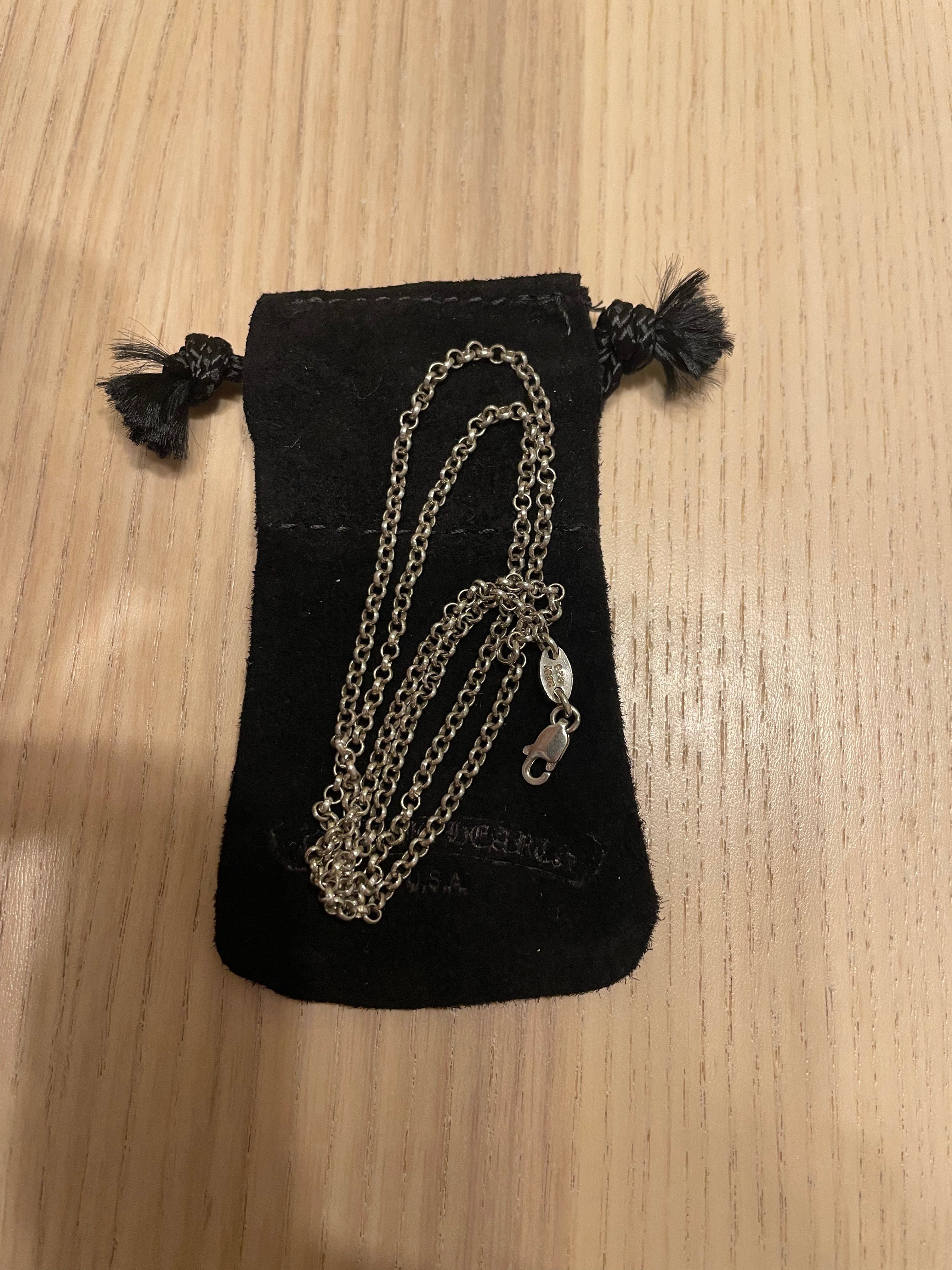 Chrome Hearts Chain Necklace W / Heart 18inch (45cm) "Silver"