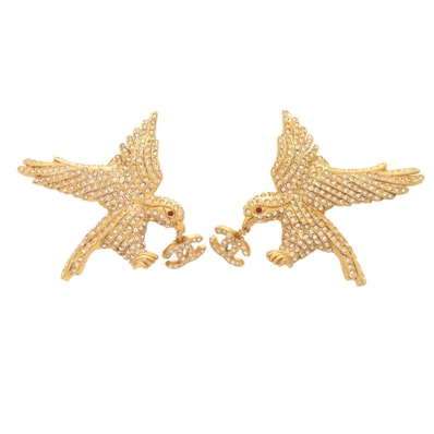 シャネル ココマーク イーグル メタル ラインストーン ゴー