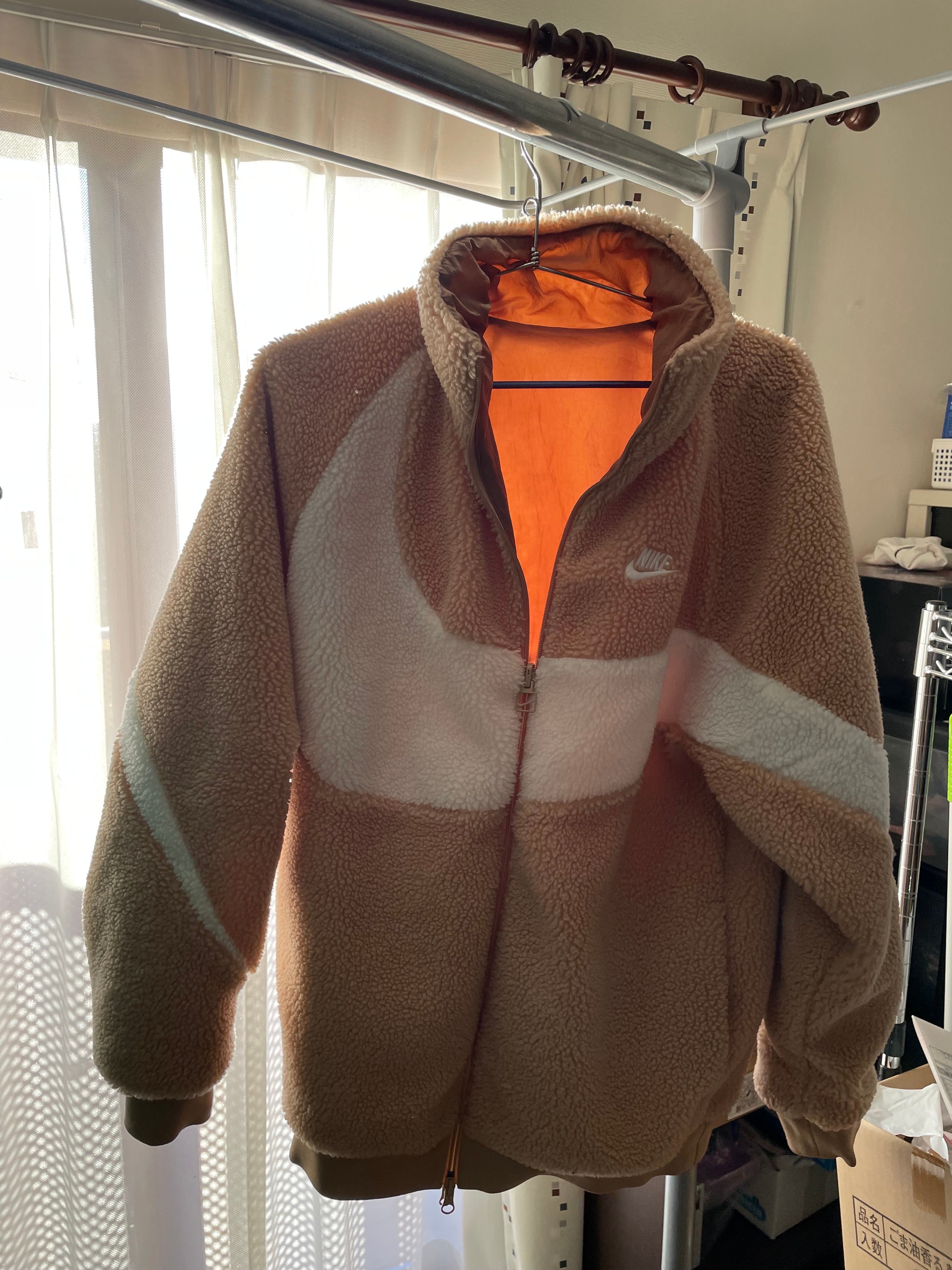 Nike Big Swoosh Reversible Boa Jacket "Hemp White"