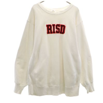 Champion チャンピオン 80s USA製 リバースウィーブ トリコタグ ヴィンテージ 2枚タグ 長袖 RISD スウェット トレーナー XL 白 裏起毛