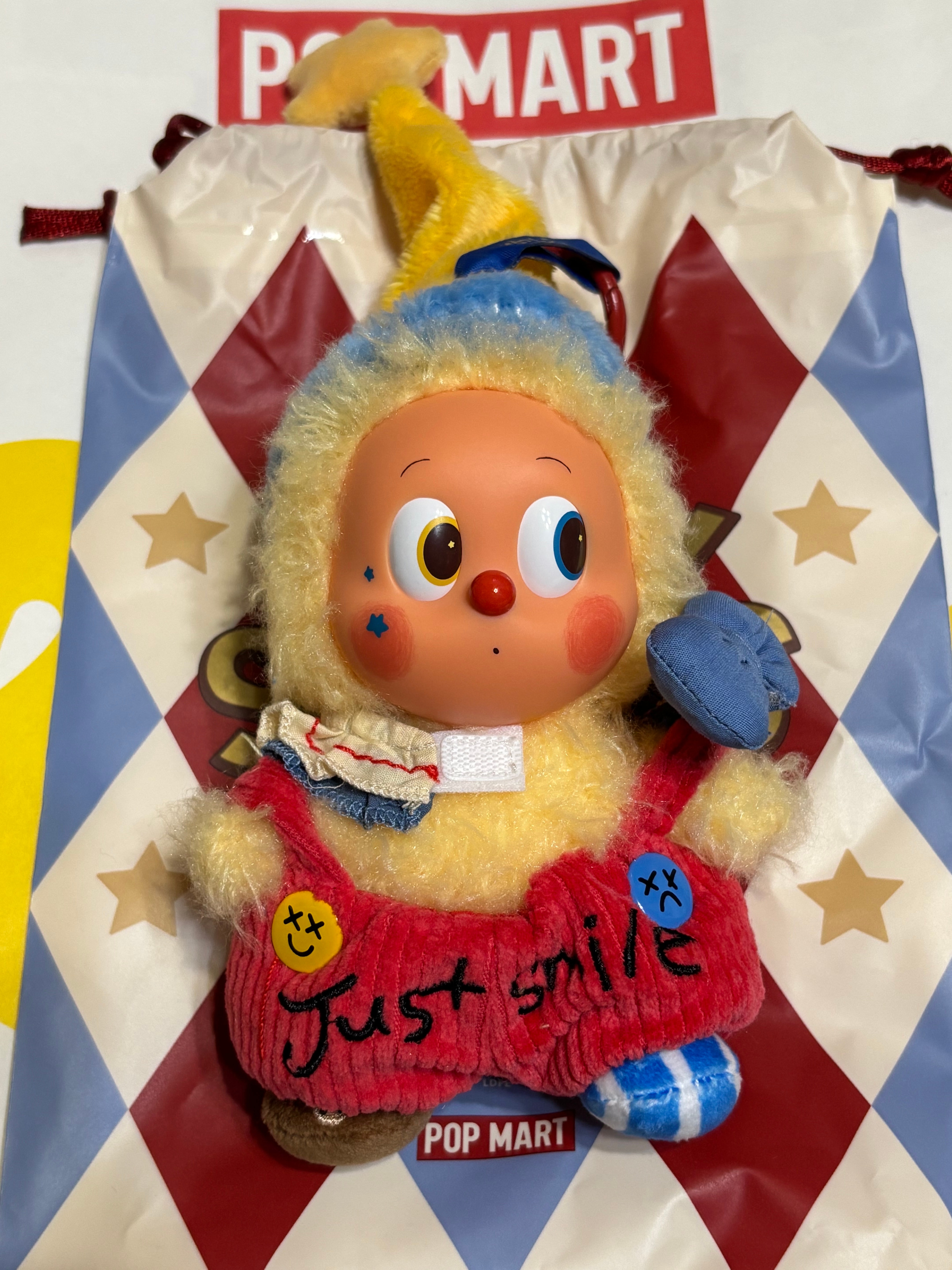 POP MART WHY SO SERIOUS Series-Vinyl Plush Pendant Rainbow Jelly Bean (Twinkle Twinkle)