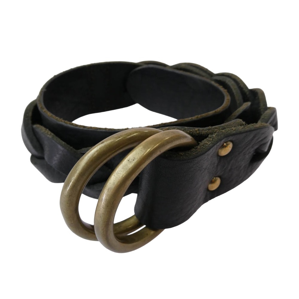 RALPH LAUREN ラルフローレン ベルト レザー リング ベルト ブラック系【中古】