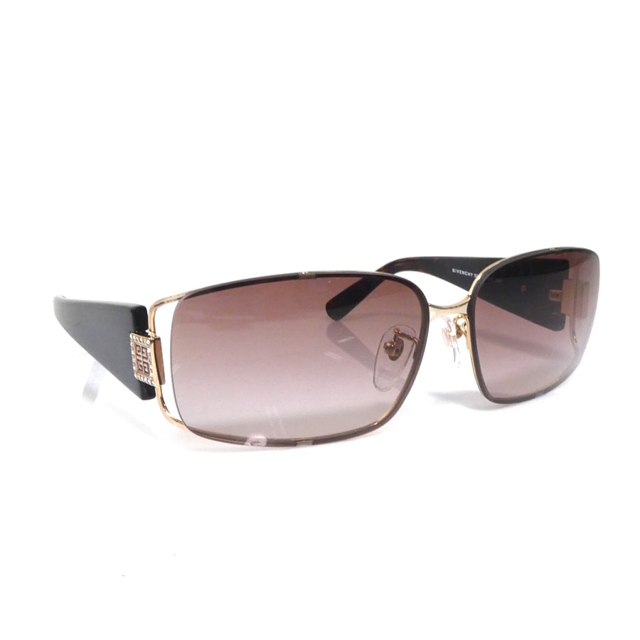 ジバンシィ GIVENCHY サングラス プラスチック ブラウン ピンクゴールド レディース【中古】 e62420i