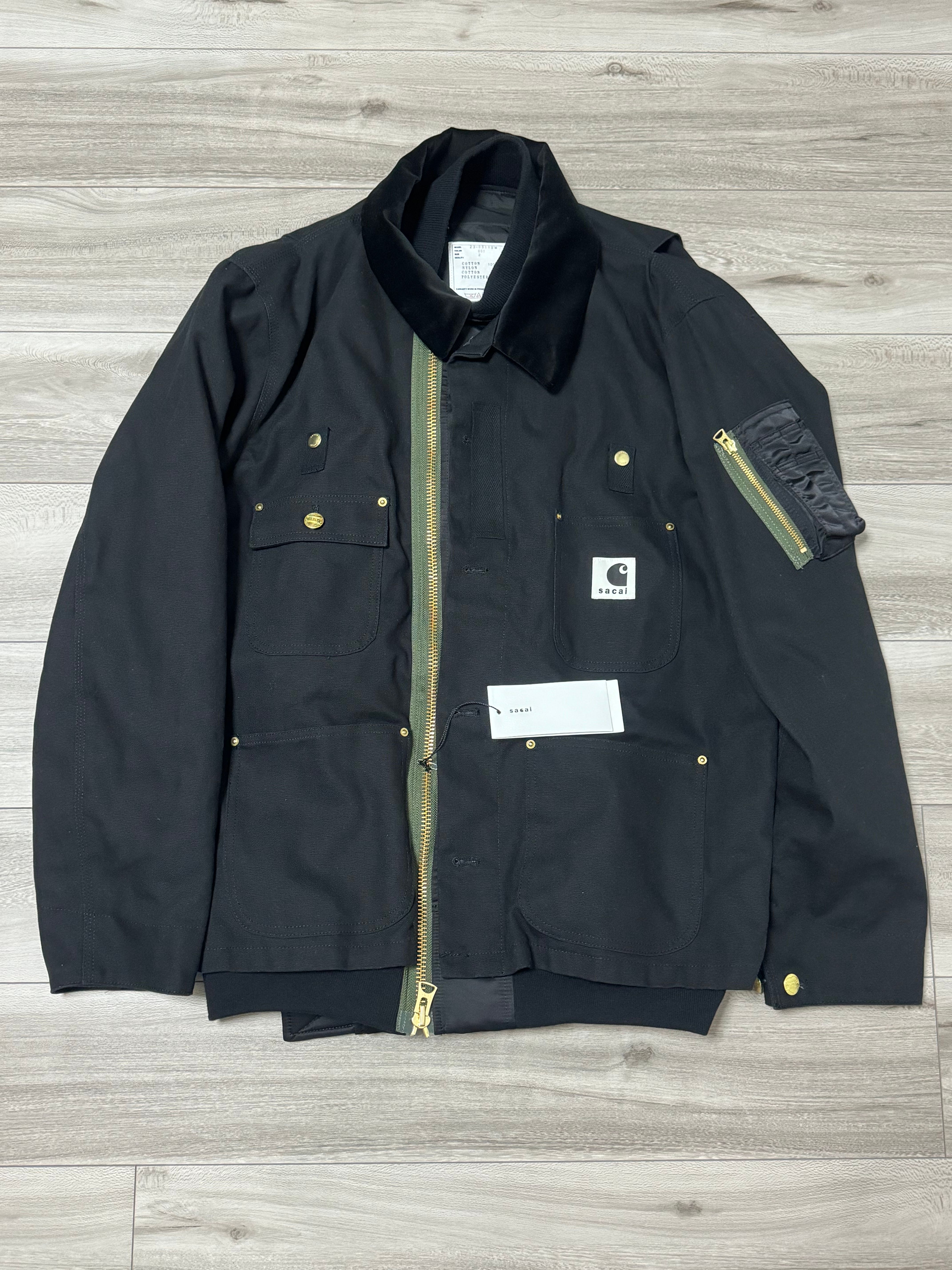 Carhartt WIP x sacai Canvas MA-1 Jacket Michigan "Black"