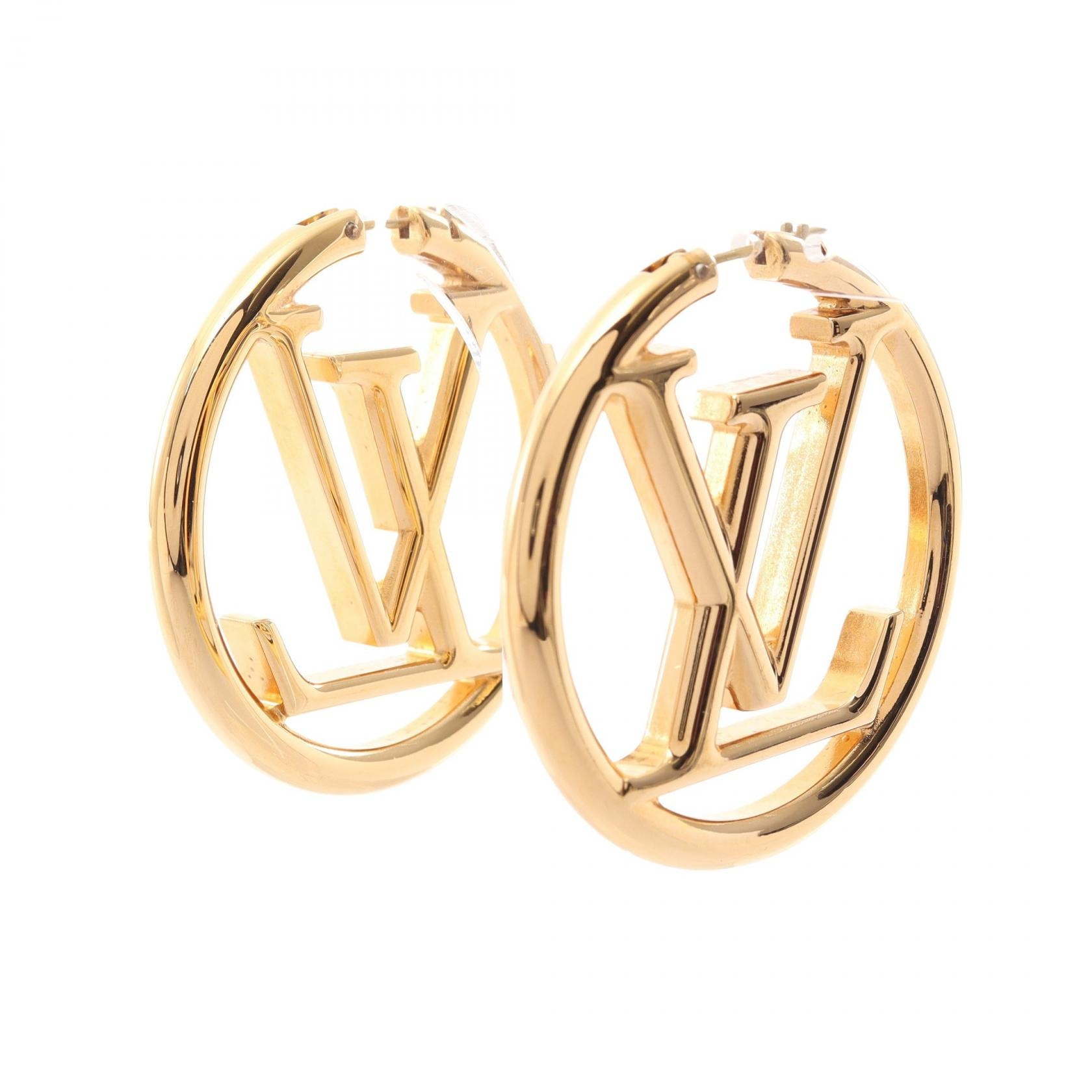 ルイ・ヴィトン LOUIS VUITTON ブックル ドレイユ フープ ルイーズ ピアス ジュエリー GP(ゴールドメッキ) レディース ゴールド系 M64288 【中古】