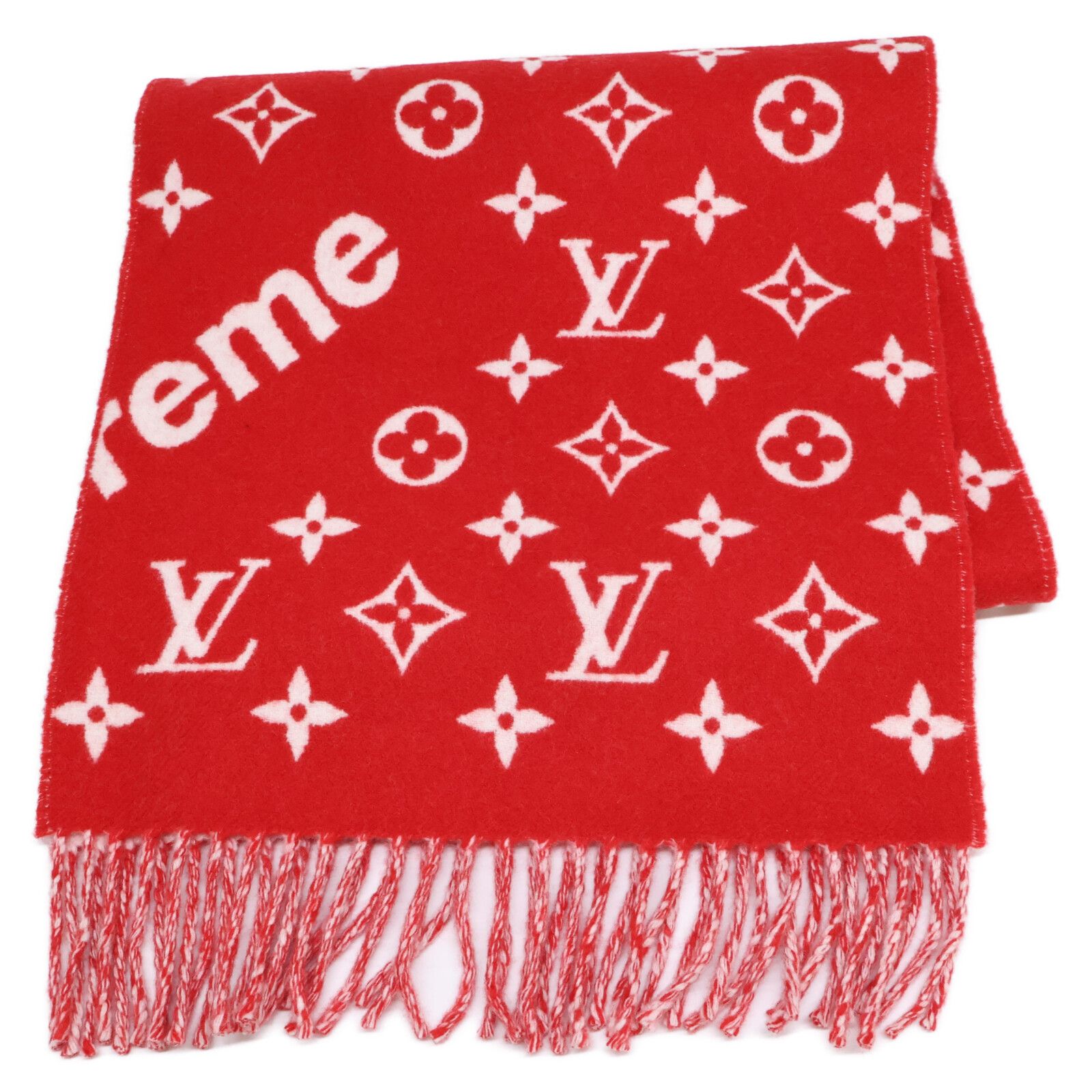 ルイヴィトン x Supreme シュプリーム 【美品】MP1890 モノグラム ウール/カシミヤ
