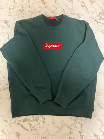 Supreme Box Logo Crewneck "Dark Pine" (22FW)