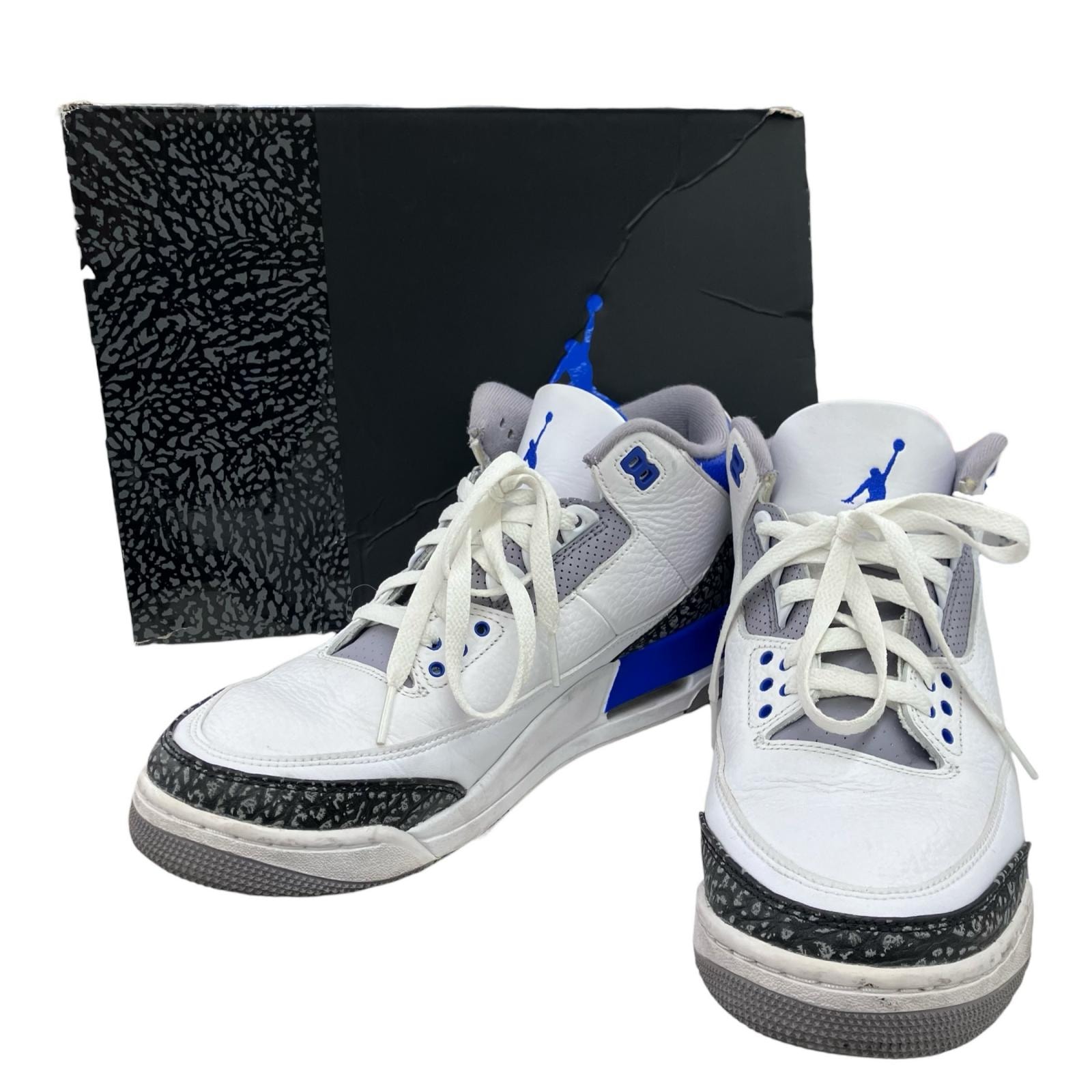 186001 現状品 NIKE ナイキ スニーカー 3RETRO RACER CT8532-145  27.5cm ブルー AIR JORDAN メンズ