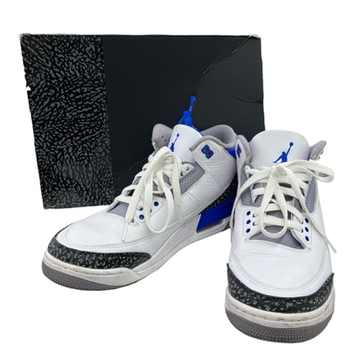 186001 現状品 NIKE ナイキ スニーカー 3RETRO RACER CT8532-145 27.5cm ブルー AIR JORDAN メンズ