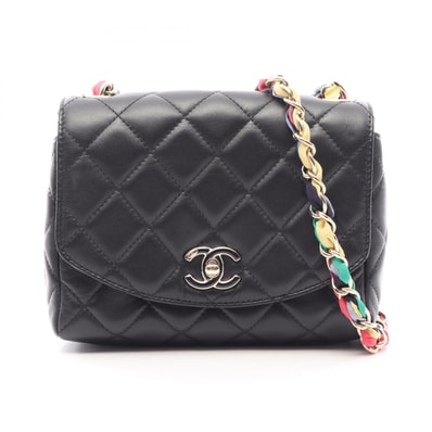 シャネル CHANEL マトラッセ ショルダーバッグ バッグ ラムスキン(羊革) レディース ブラック系 AS2411 【中古】