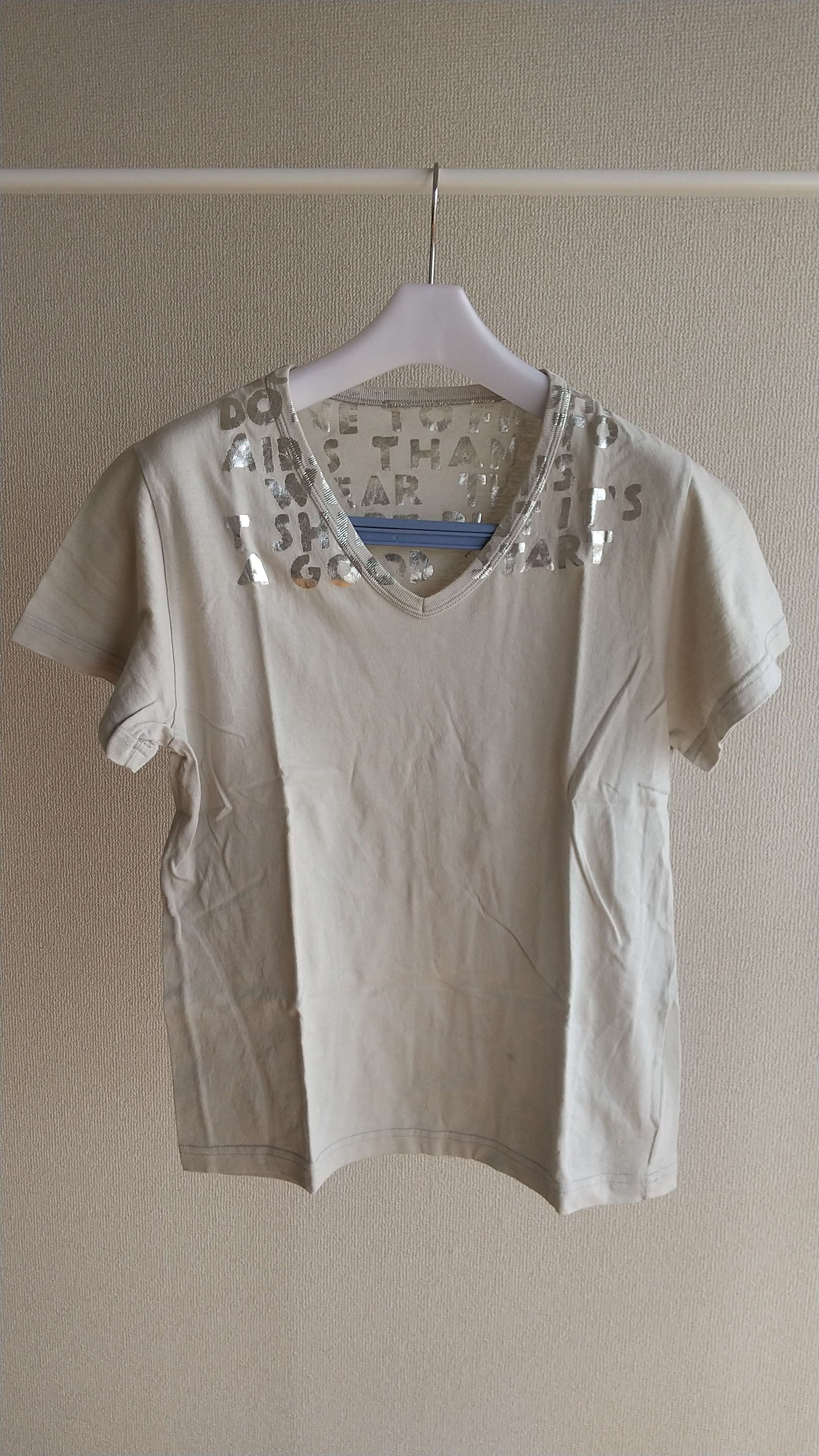 エイズTシャツ ライトグレー