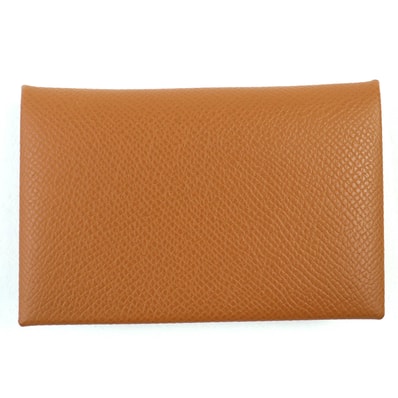 未使用品 エルメス カードケース カルヴィ ゴールド レディース