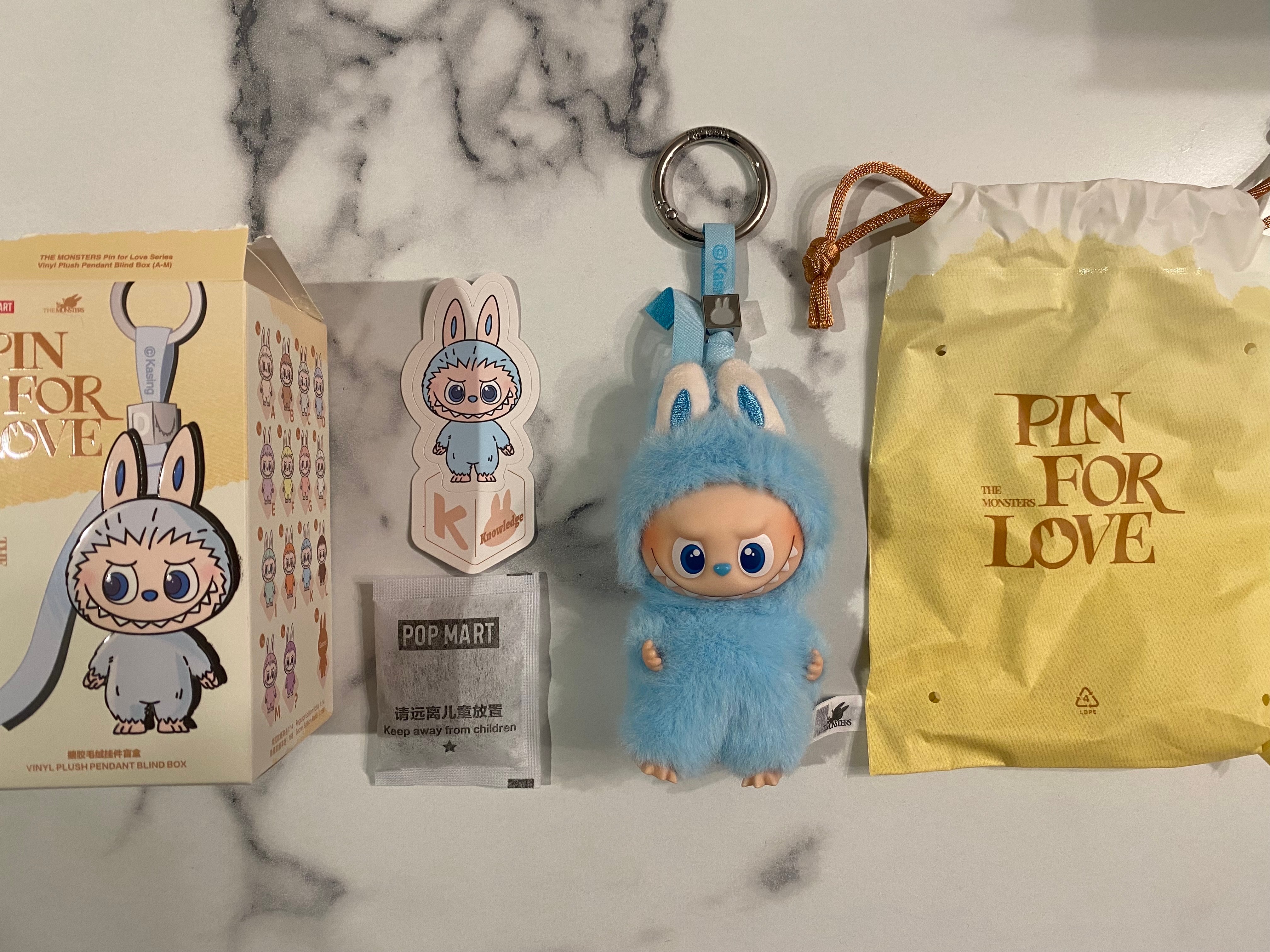 POP MART THE MONSTERS (LABUBU) Pin for Love Series-Vinyl Plush Pendant (A-M) K