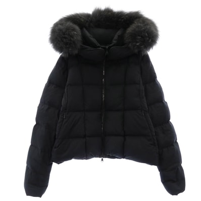 TATRAS タトラス ダウンジャケット LTAT22A4866-D AVECI アヴェチ ラクーンファー ジップアップ ダウン ジャケット ブラック系 02【中古】