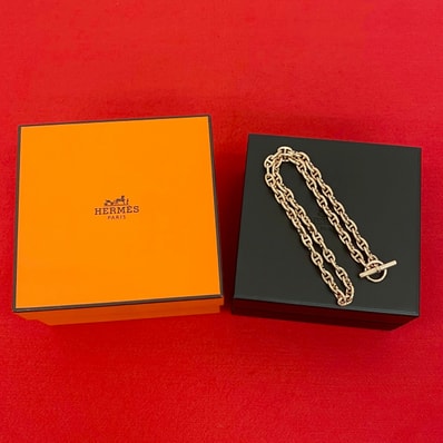 HERMES エルメス シェーヌダンクル ネックレス TPM 62コマ K18ピンクゴールド ネックレス ゴールド
04396