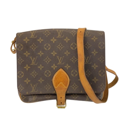 LOUIS VUITTON ルイ ヴィトン ヴィンテージ モノグラム カルトシエール ブラウン PVC レザー/ ショルダーバッグ 1-0295766 【中古】