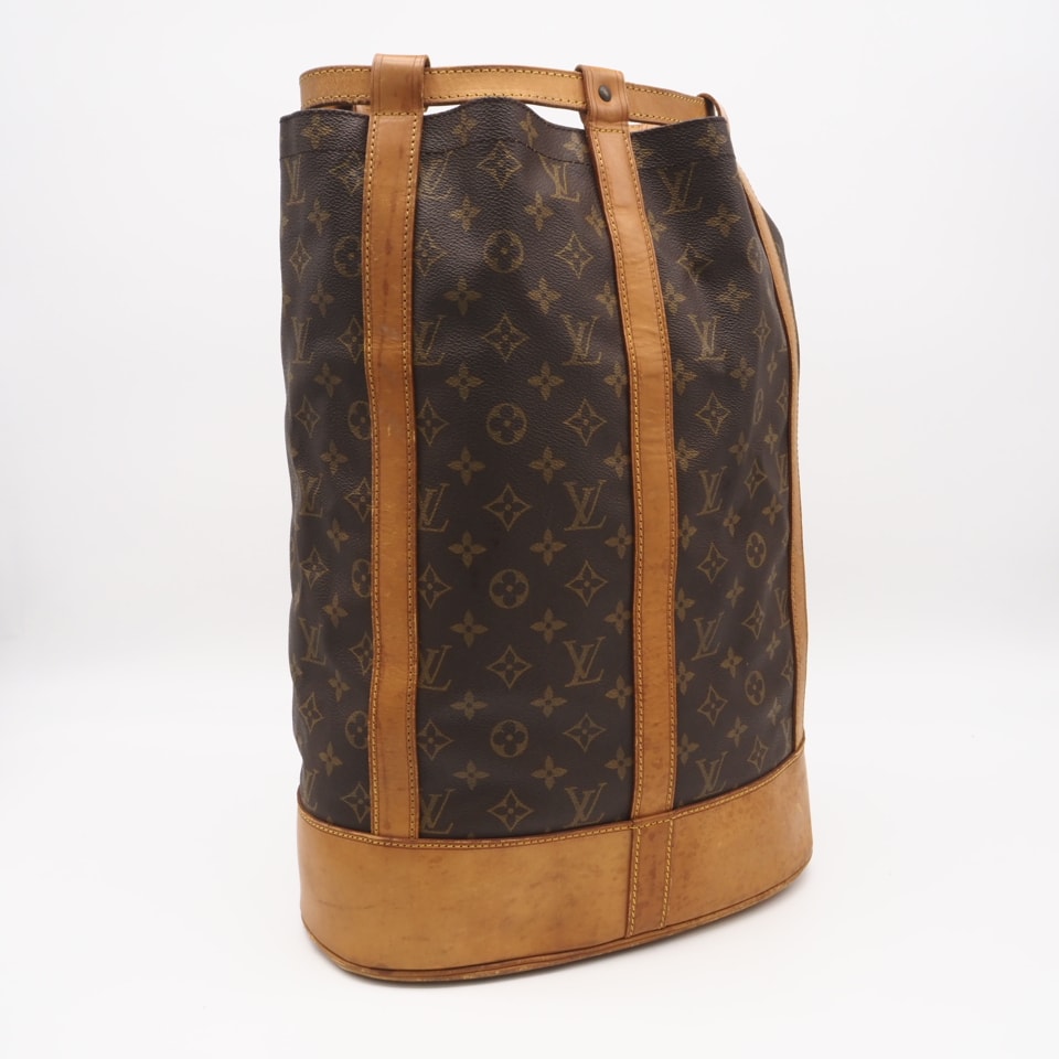 LOUIS VUITTON ルイ・ヴィトン モノグラム ランドネGM M42244 ショルダーバッグ ブラウン ベージュ コーティングキャンバス レザー レディース