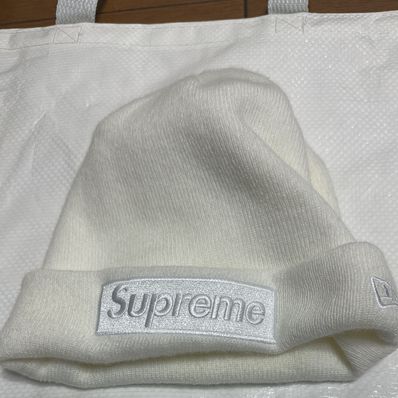 Supreme New Era Box Logo Beanie "White" (23FW)