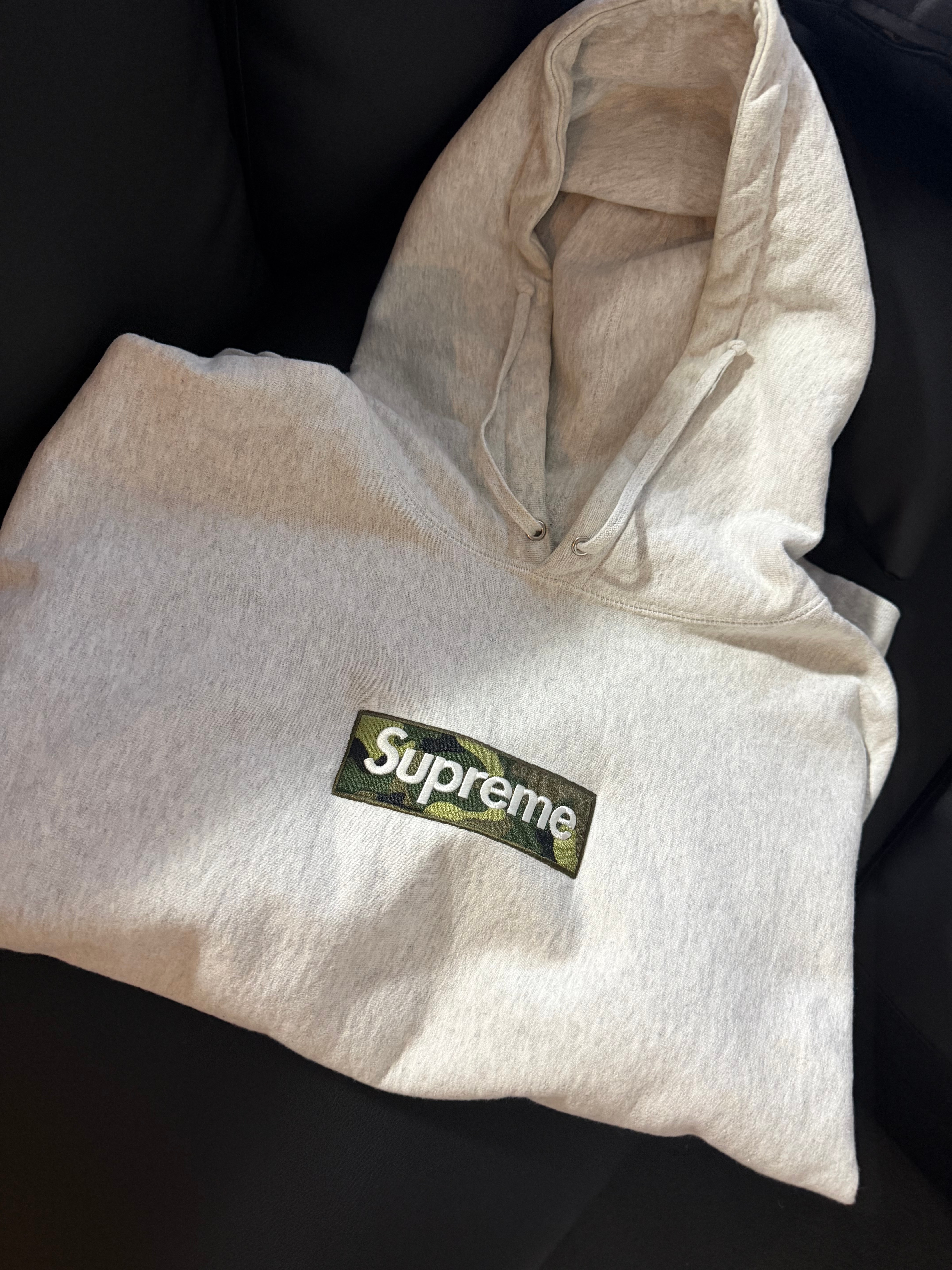 Supreme Box Logo Hooded Sweatshirt "Ash Grey" (23FW)