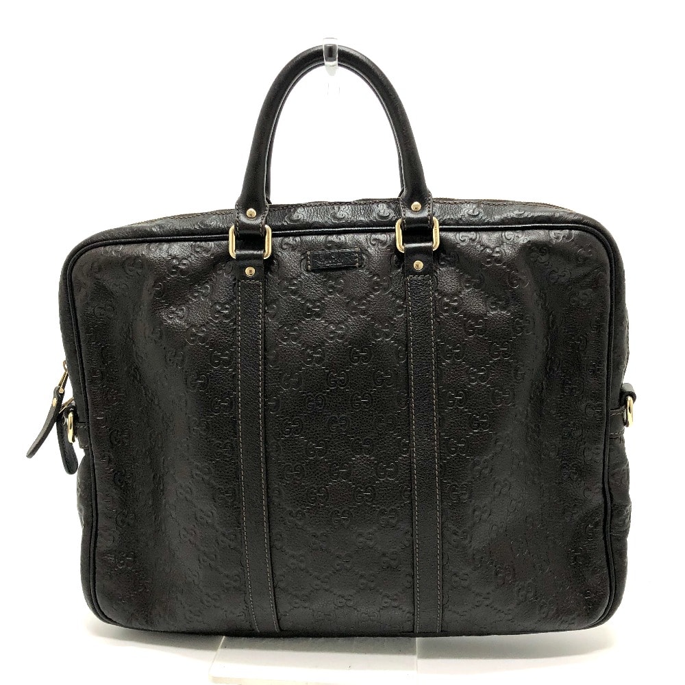 グッチ GUCCI ハンドバッグ 201480 GG グッチシマ ライン カバン ブリーフケース 書類バッグ ビジネスバッグ レザー ブラウン