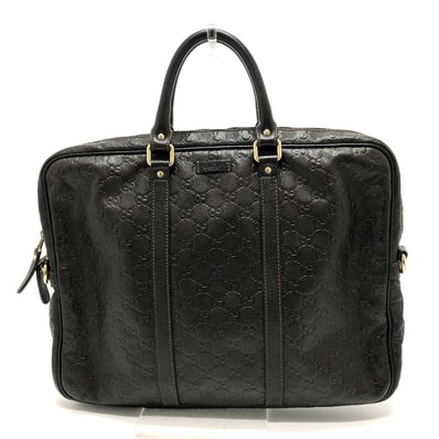 グッチ GUCCI ハンドバッグ 201480 GG グッチシマ ライン カバン ブリーフケース 書類バッグ ビジネスバッグ レザー ブラウン