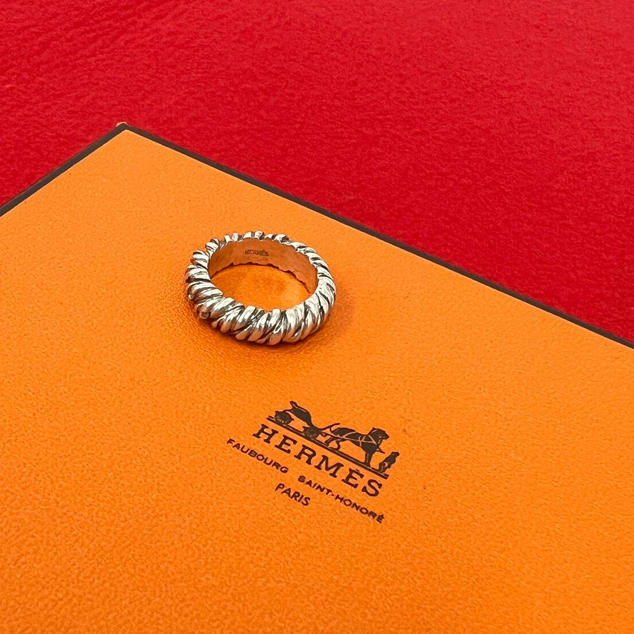 HERMES エルメス ツイストロープ リング シルバー925 リング・指輪 8号 シルバー
 33283