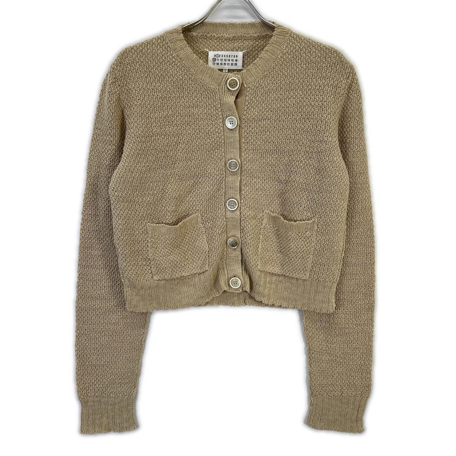 メゾンマルジェラ 23SS S51HP0004 ベージュ Banana Knitted Long-Sleeve Cardigan XS