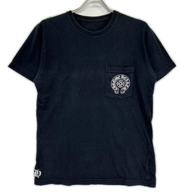 クロムハーツ ブラック ホースシュープリントポケット 半袖Tシャツ M