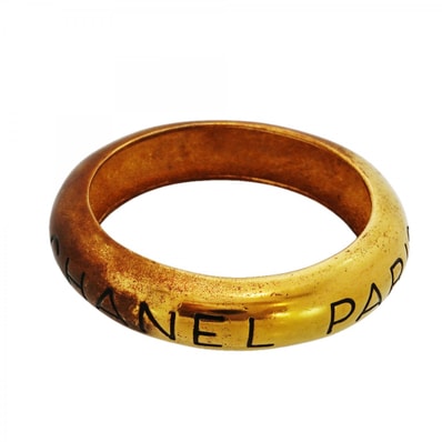 ★SALE【6jdb0139】シャネル バングル ヴィンテージ シャネルロゴ GPメッキ ゴールド【中古】メンズ レディース ユニセックス